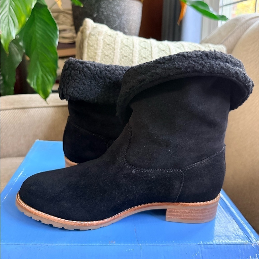 New nib jack Rogers Sadie boots Sherpa black sz 7m $150